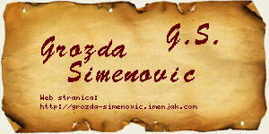 Grozda Simenović vizit kartica